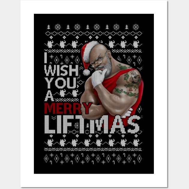 I WISH YOU A MERRY LIFTMAS - GYM CHRISTMAS JUMPER Gift Wall Art by SloanCainm9cmi